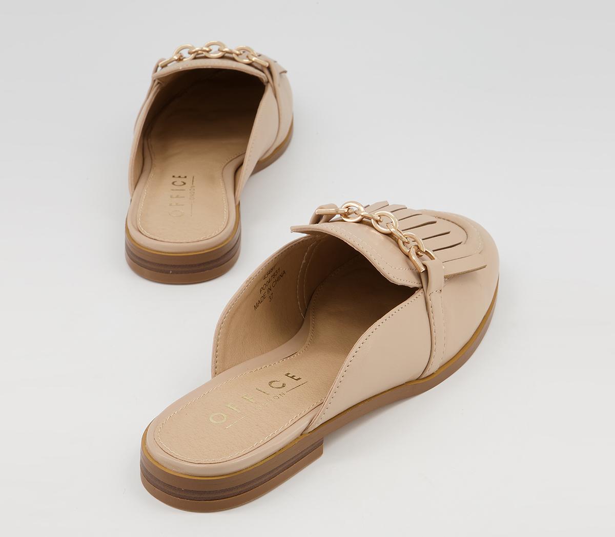Office Forever Hardware Fringe Mules Office Forever Hardware Fringe Mules Soft Beige