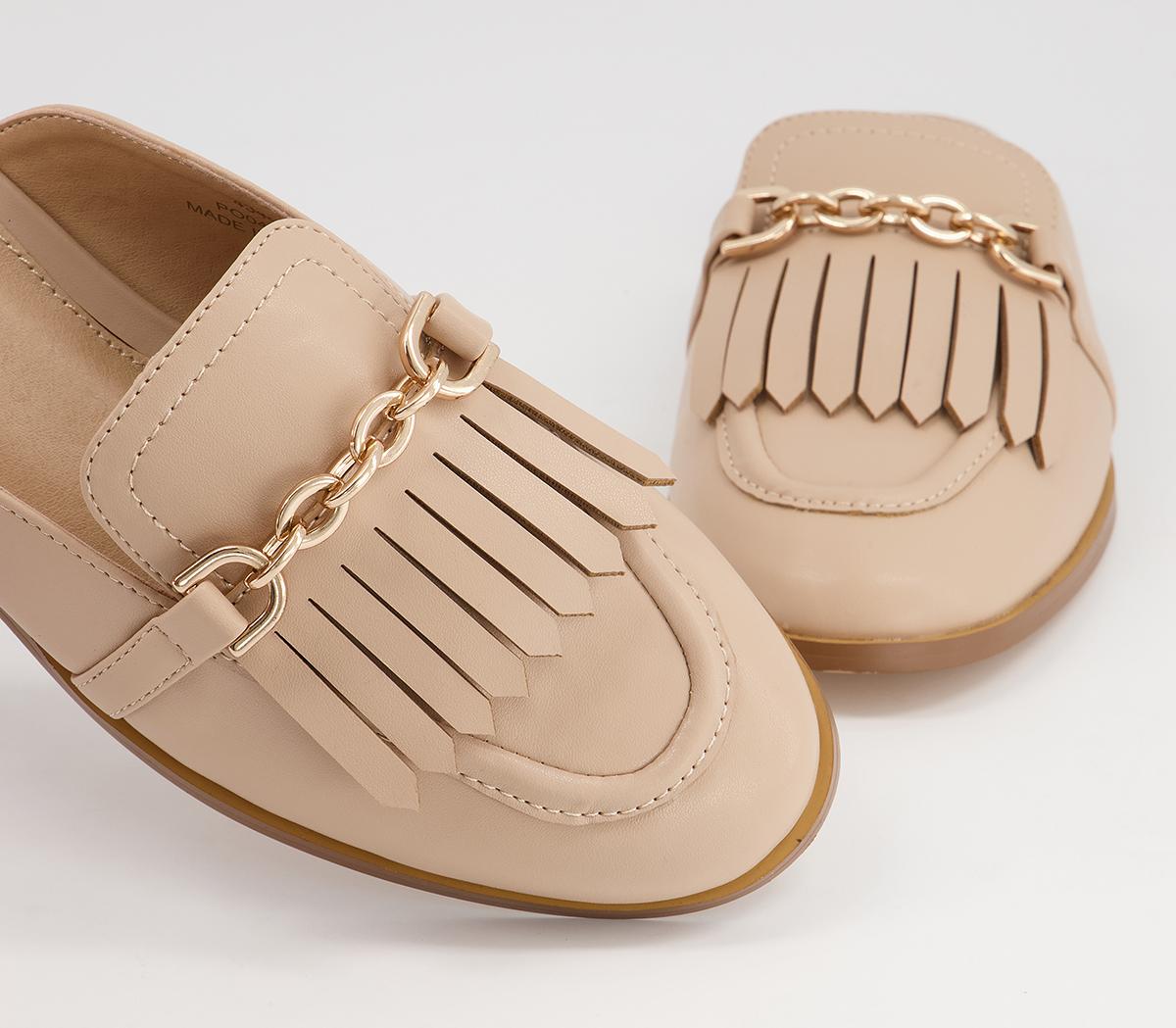 Office Forever Hardware Fringe Mules Office Forever Hardware Fringe Mules Soft Beige