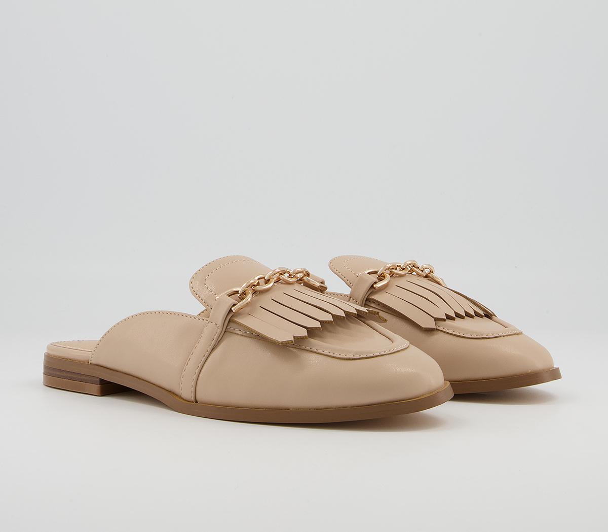 Office Forever Hardware Fringe Mules Office Forever Hardware Fringe Mules Soft Beige