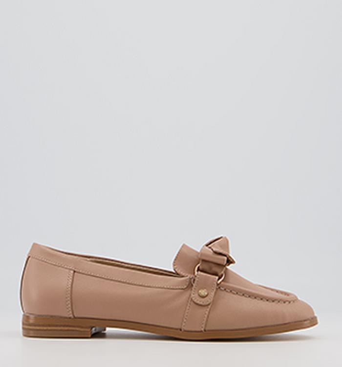 OFFICE Flawless Soft Bow Loafers Pink Leather