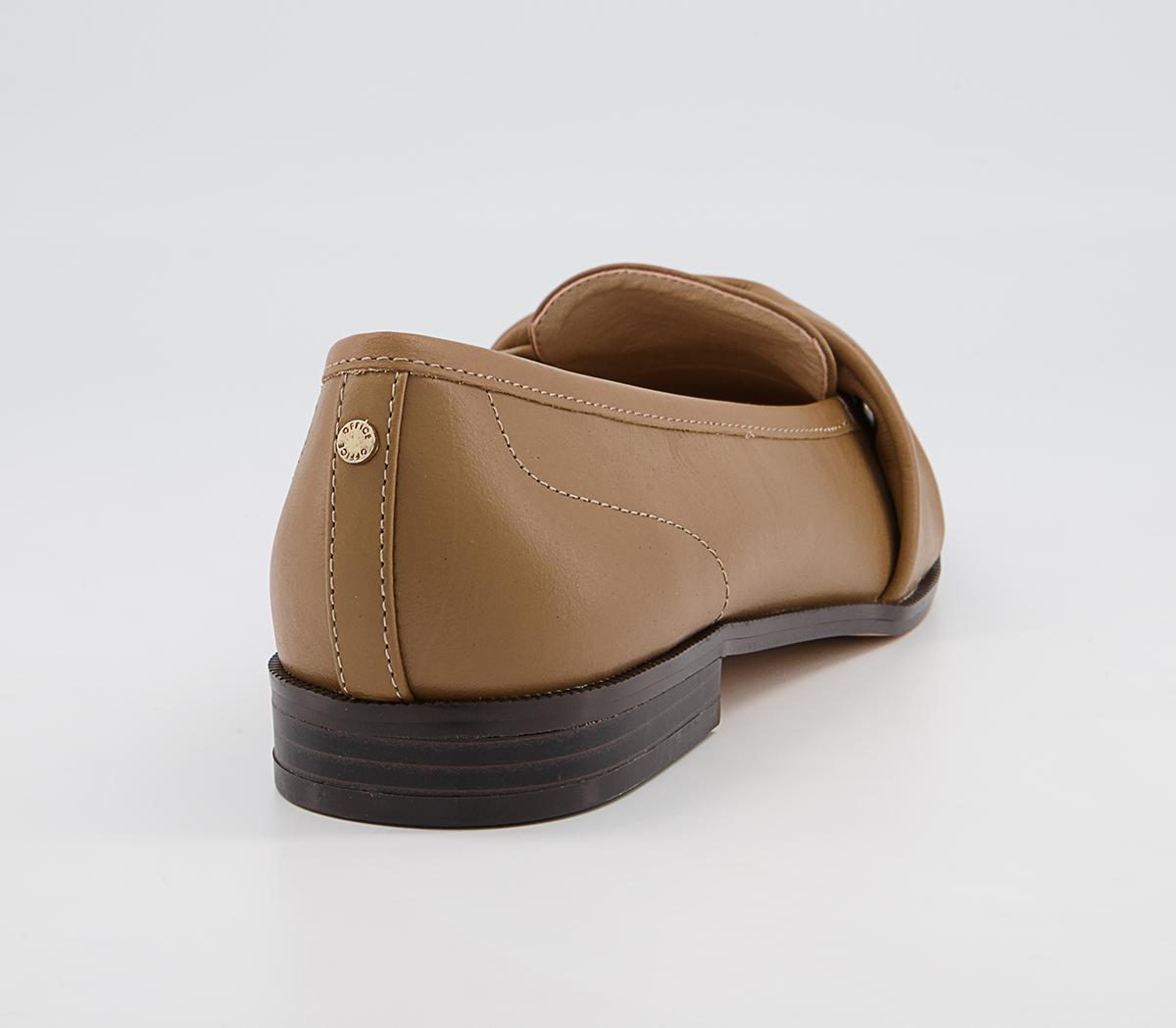 Office Fellow Folded Detail Loafers Office Fellow Folded Detail Loafers Dark Camel Leather