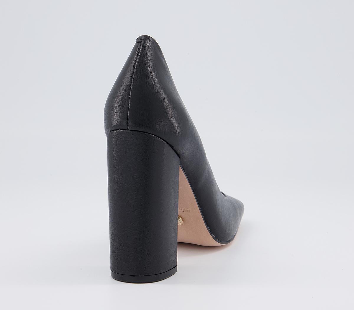OFFICEHilo Court Block High HeelsBlack Leather