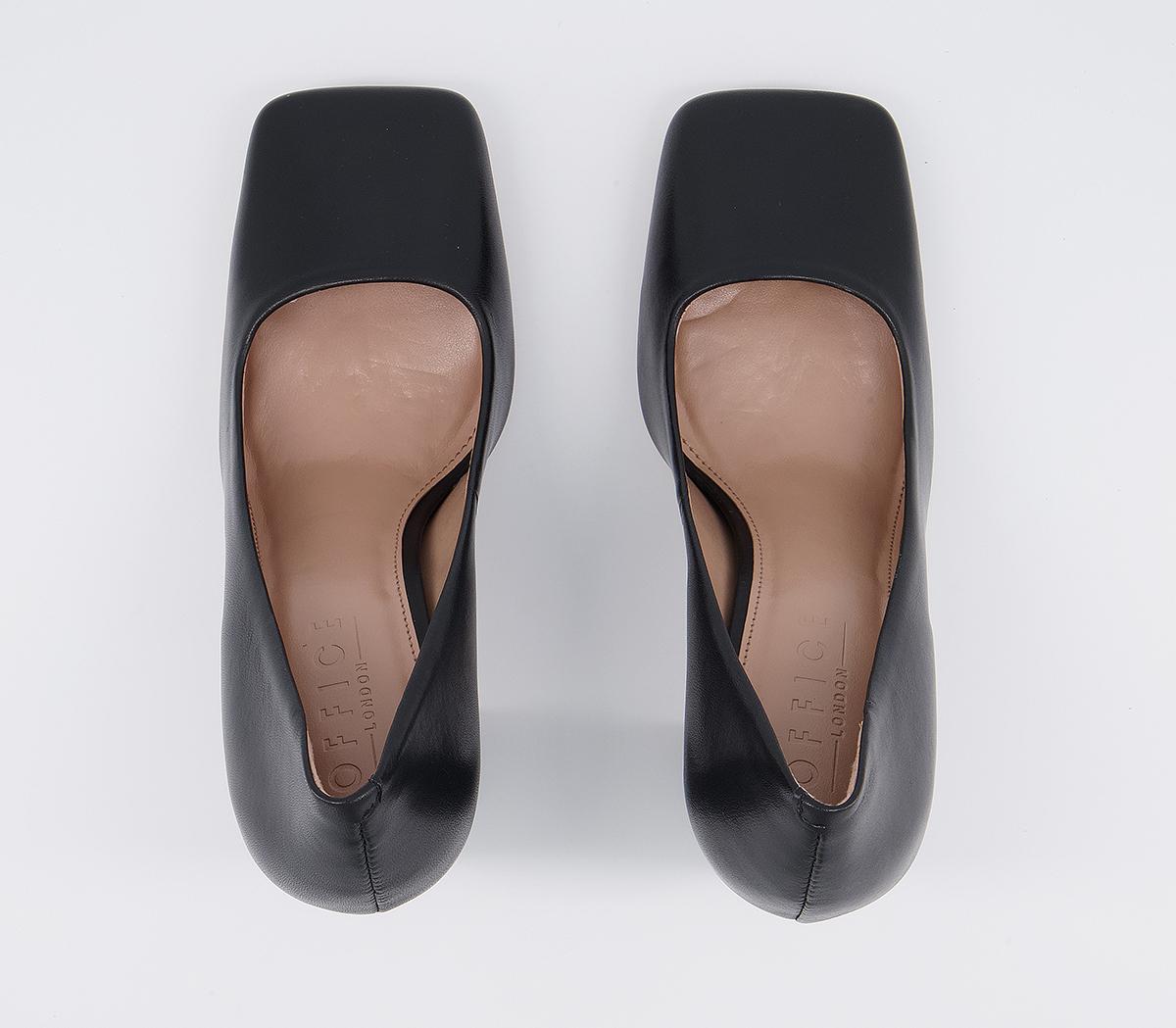 OFFICEHilo Court Block High HeelsBlack Leather