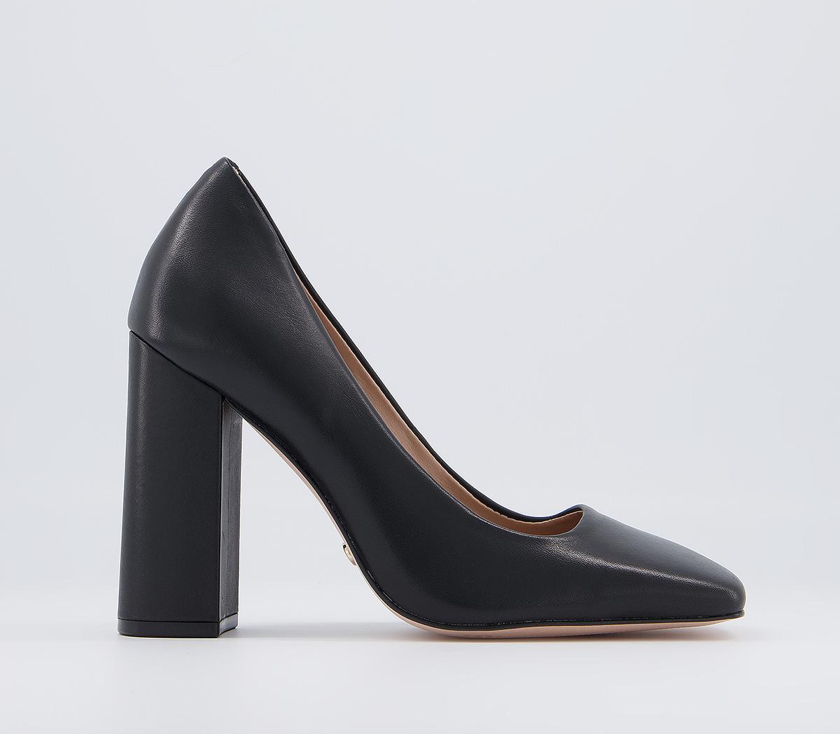 OFFICEHilo Court Block High HeelsBlack Leather