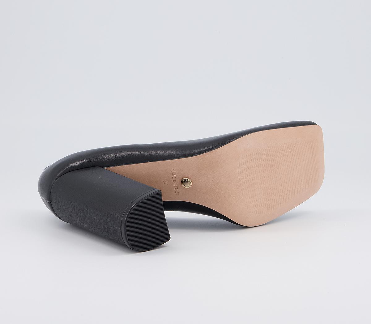 OFFICEHilo Court Block High HeelsBlack Leather