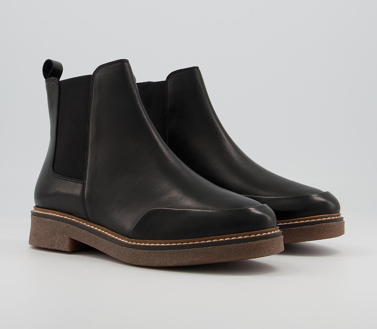 OFFICEActioning Crepe Sole Chelsea BootsBlack Leather