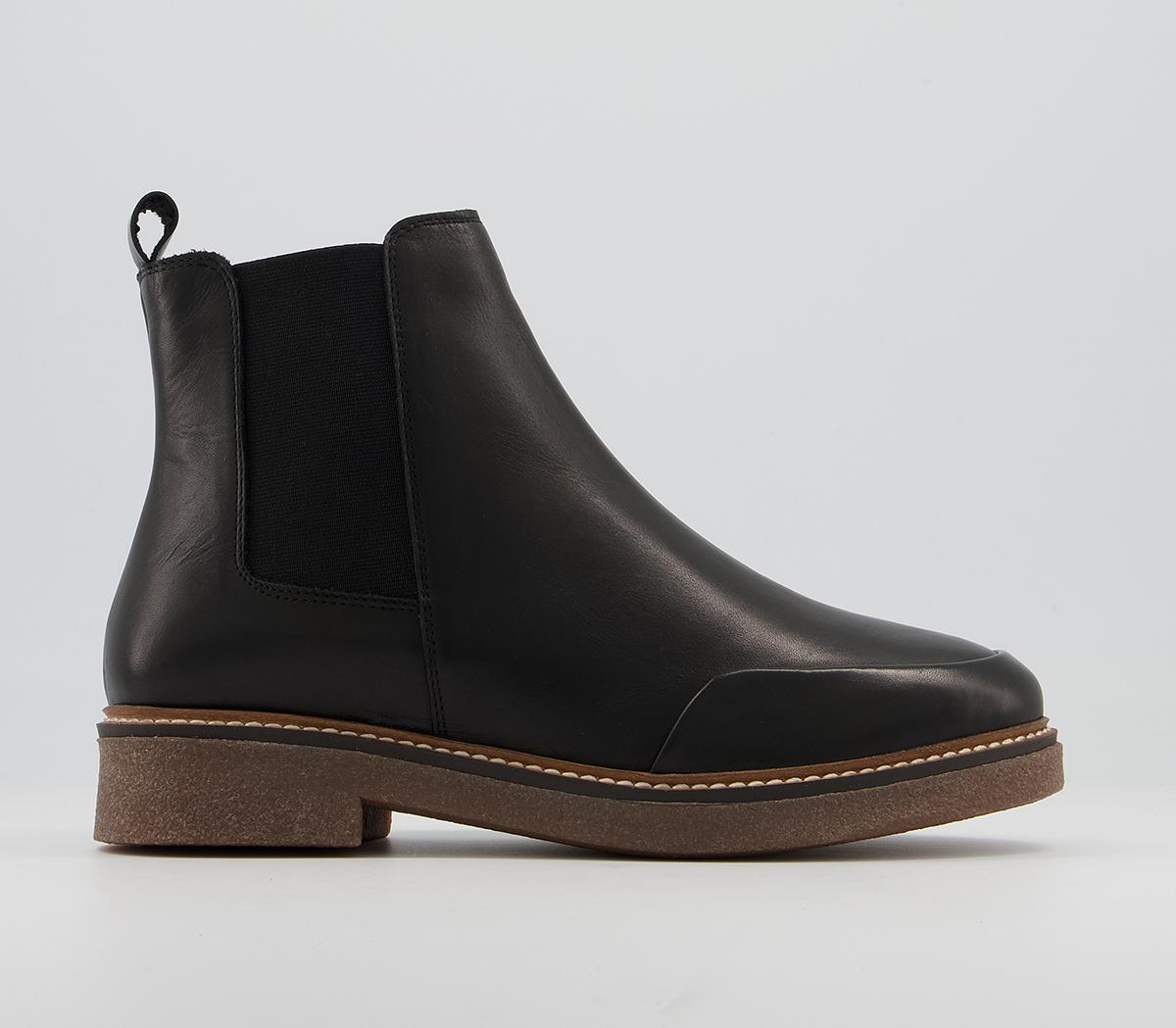 OFFICEActioning Crepe Sole Chelsea BootsBlack Leather