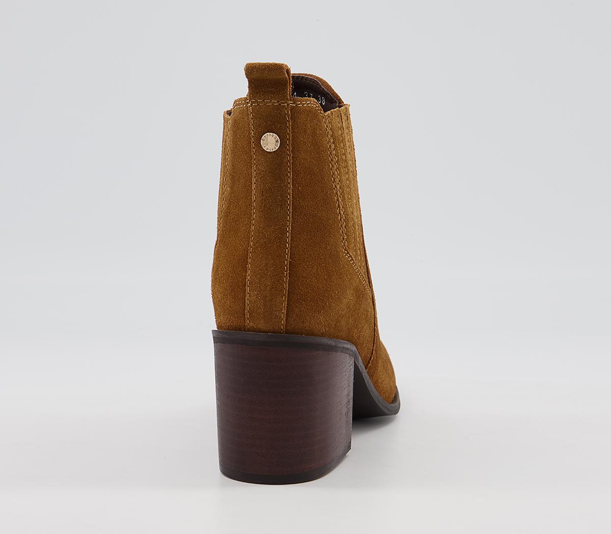Office Alabama Block Heeled Almond Toe Chelsea Boots Office Alabama Block Heeled Almond Toe Chelsea Boots Tan Suede