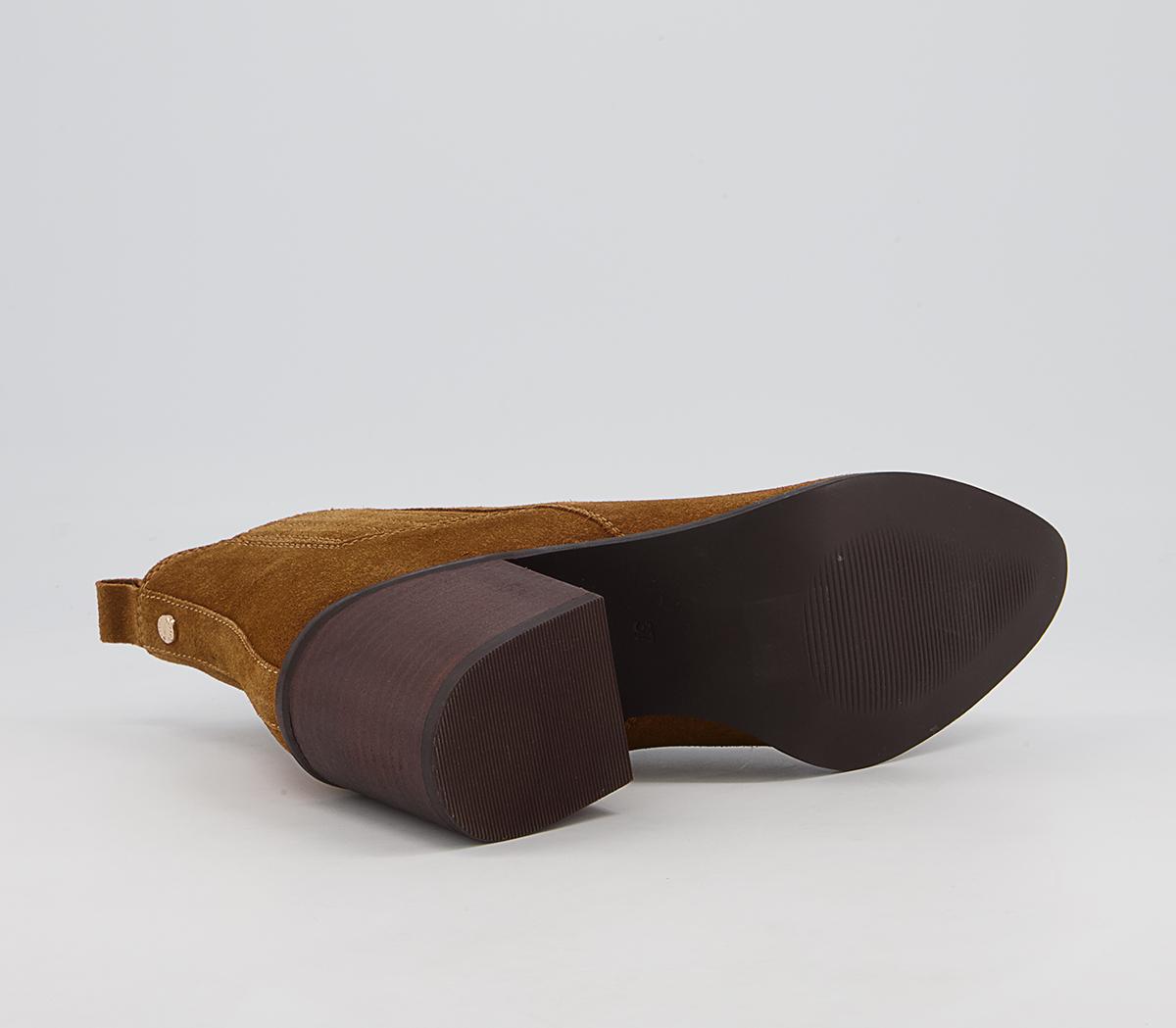 Office Alabama Block Heeled Almond Toe Chelsea Boots Office Alabama Block Heeled Almond Toe Chelsea Boots Tan Suede