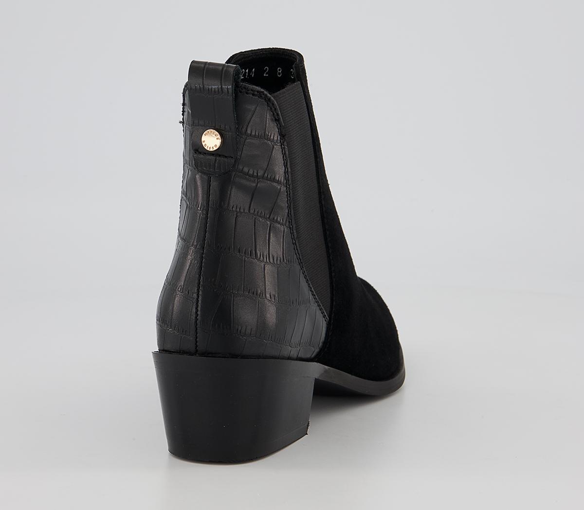 Office Arkansas Almond Toe Chelsea Ankle Boots Office Arkansas Almond Toe Chelsea Ankle Boots Black Suede Leather