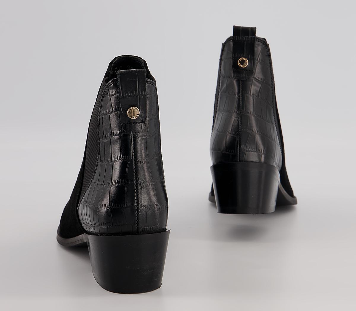 Office Arkansas Almond Toe Chelsea Ankle Boots Office Arkansas Almond Toe Chelsea Ankle Boots Black Suede Leather