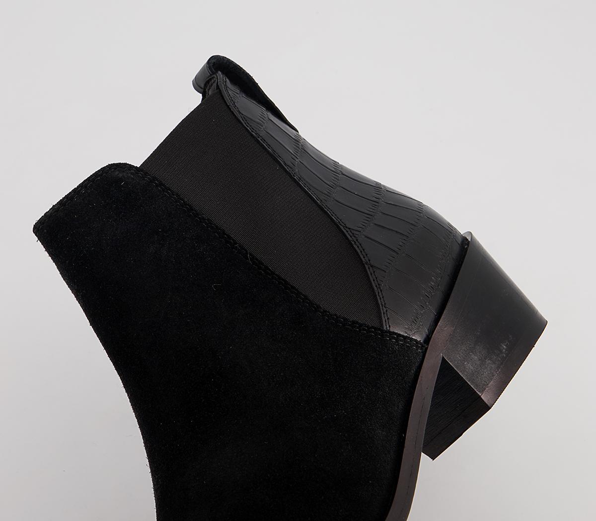 Office Arkansas Almond Toe Chelsea Ankle Boots Office Arkansas Almond Toe Chelsea Ankle Boots Black Suede Leather