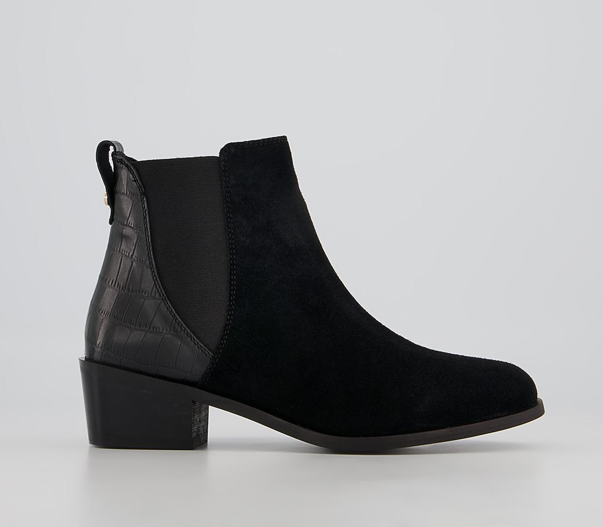 Office Arkansas Almond Toe Chelsea Ankle Boots Office Arkansas Almond Toe Chelsea Ankle Boots Black Suede Leather