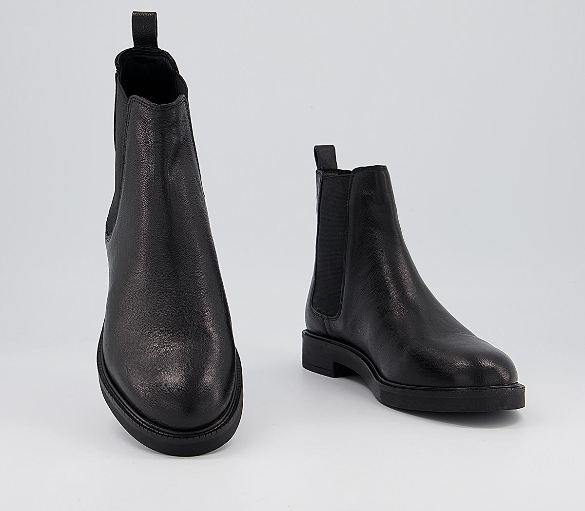 Office Artistry Chunky Smooth Sole Chelsea Ankle Boots Office Artistry Chunky Smooth Sole Chelsea Ankle Boots Black Leather