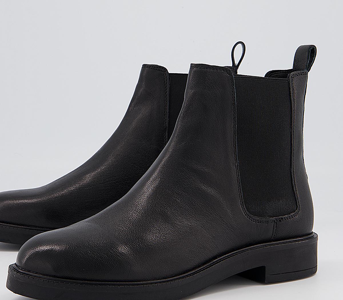 Office Artistry Chunky Smooth Sole Chelsea Ankle Boots Office Artistry Chunky Smooth Sole Chelsea Ankle Boots Black Leather
