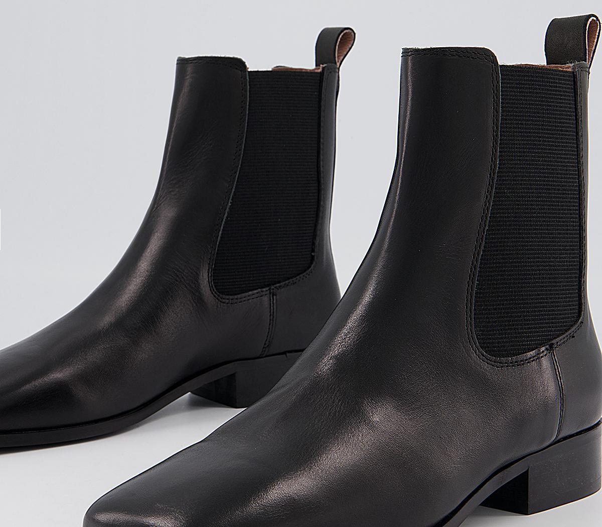 Office Angelina Square Toe Formal Chelsea Boots Office Angelina Square Toe Formal Chelsea Boots Black Leather