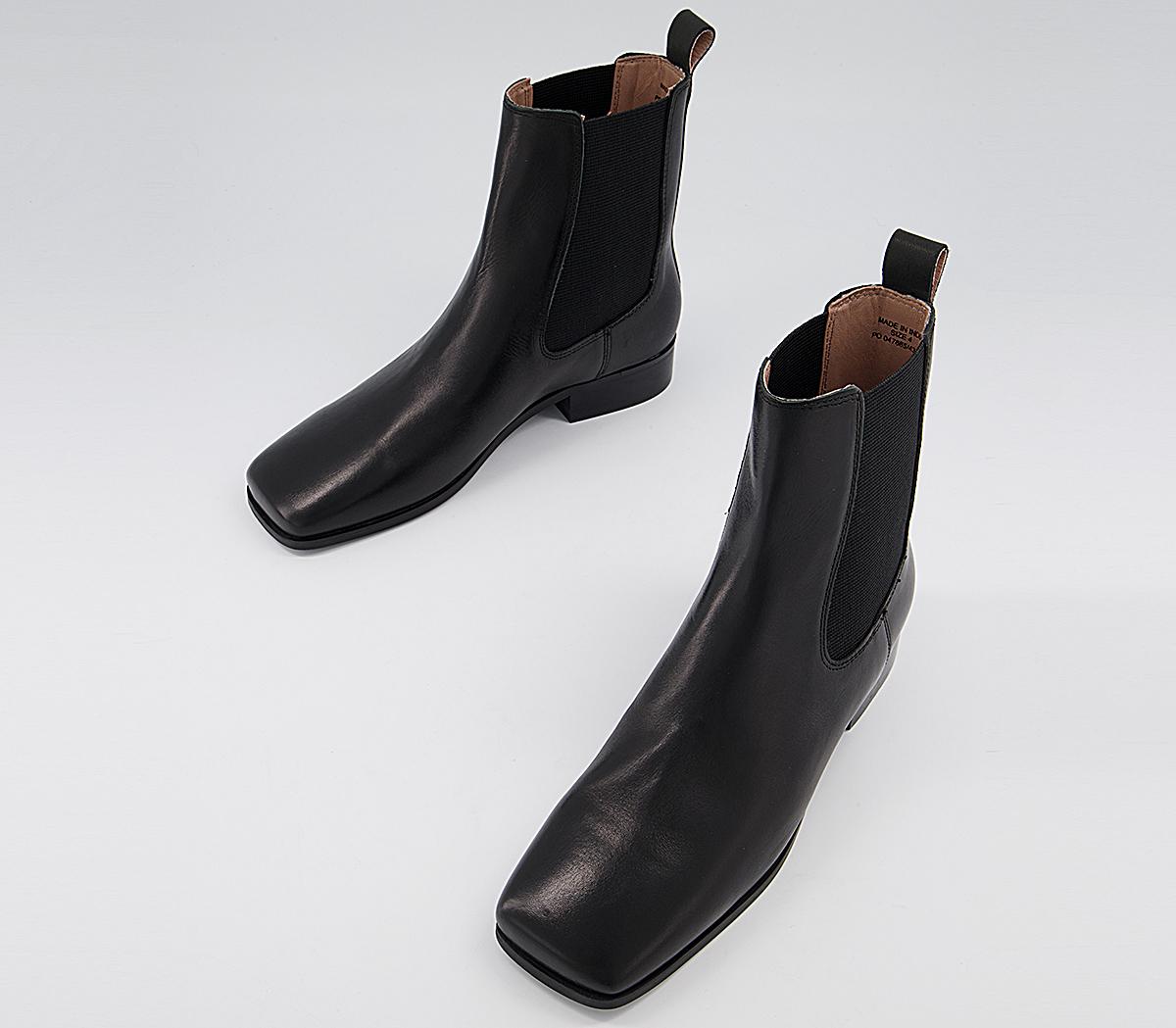 Office Angelina Square Toe Formal Chelsea Boots Office Angelina Square Toe Formal Chelsea Boots Black Leather