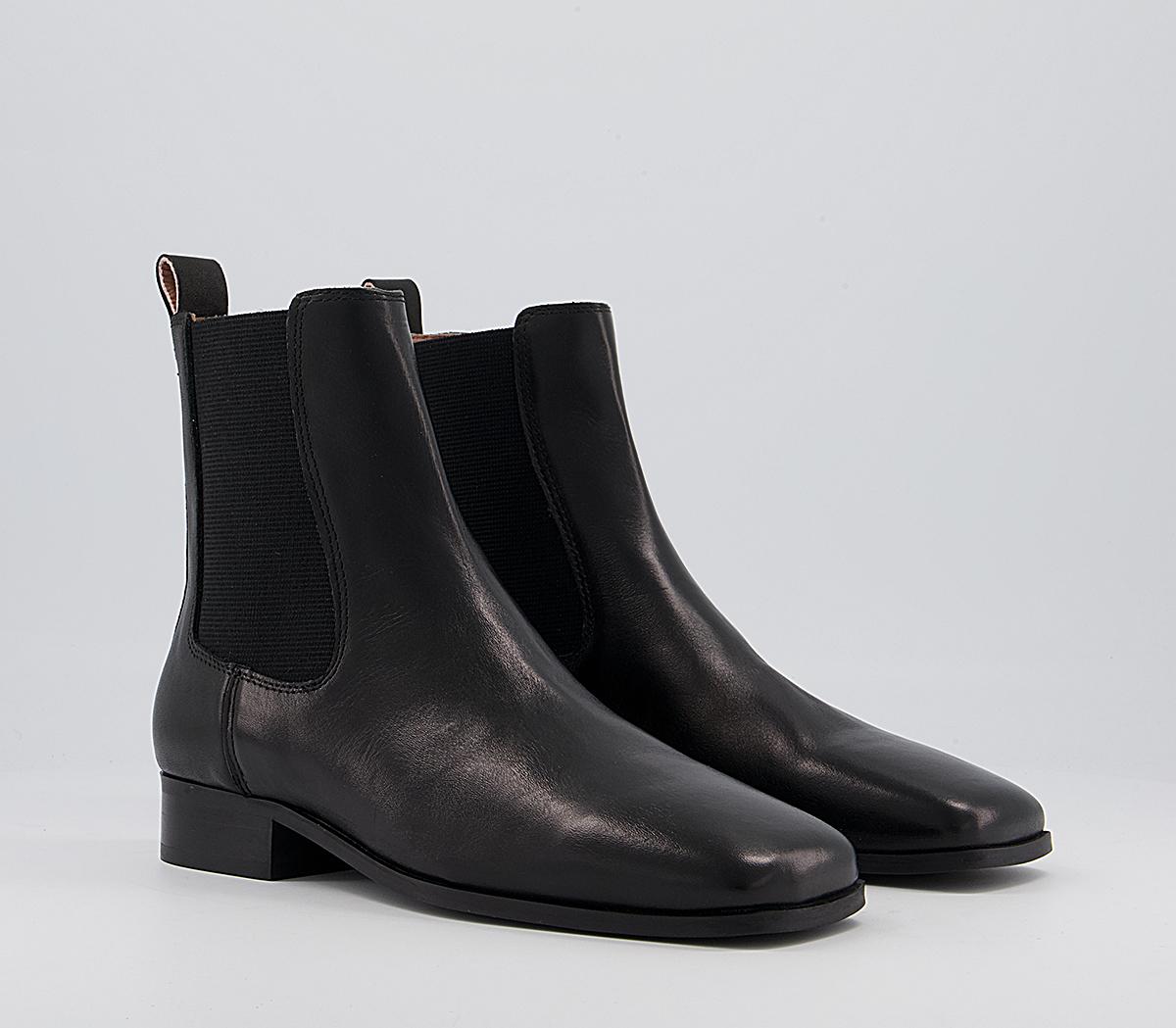 Office Angelina Square Toe Formal Chelsea Boots Office Angelina Square Toe Formal Chelsea Boots Black Leather