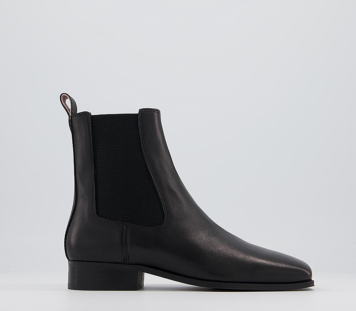 Office Angelina Square Toe Formal Chelsea Boots Office Angelina Square Toe Formal Chelsea Boots Black Leather