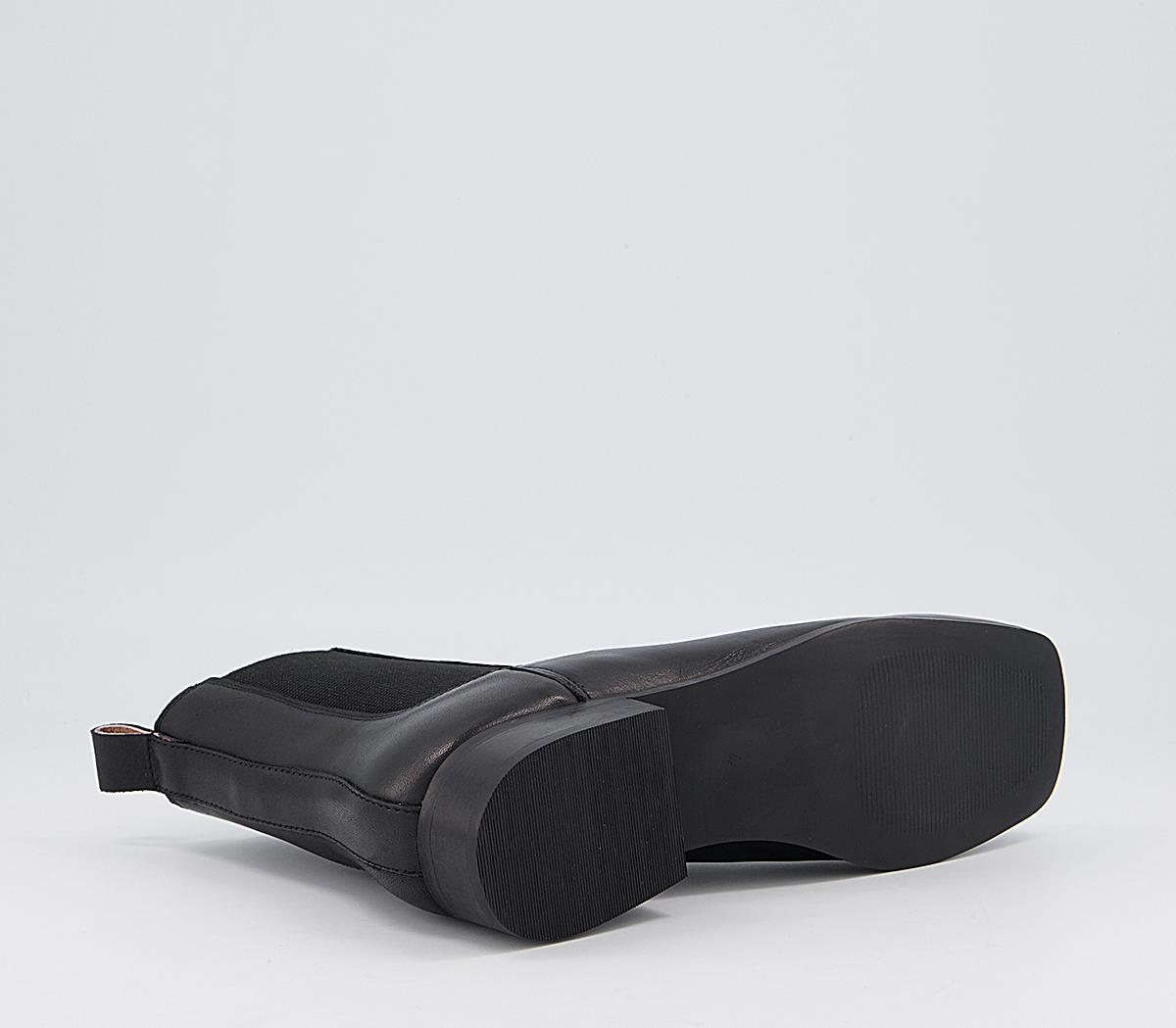 Office Angelina Square Toe Formal Chelsea Boots Office Angelina Square Toe Formal Chelsea Boots Black Leather
