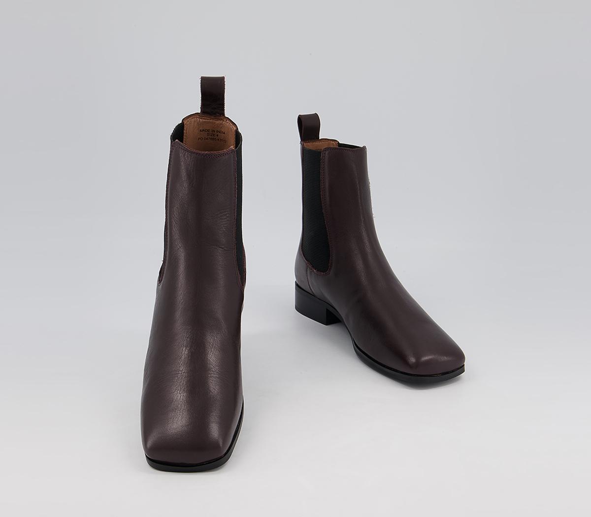 Office Angelina Square Toe Formal Chelsea Boots Office Angelina Square Toe Formal Chelsea Boots Oxblood Leather