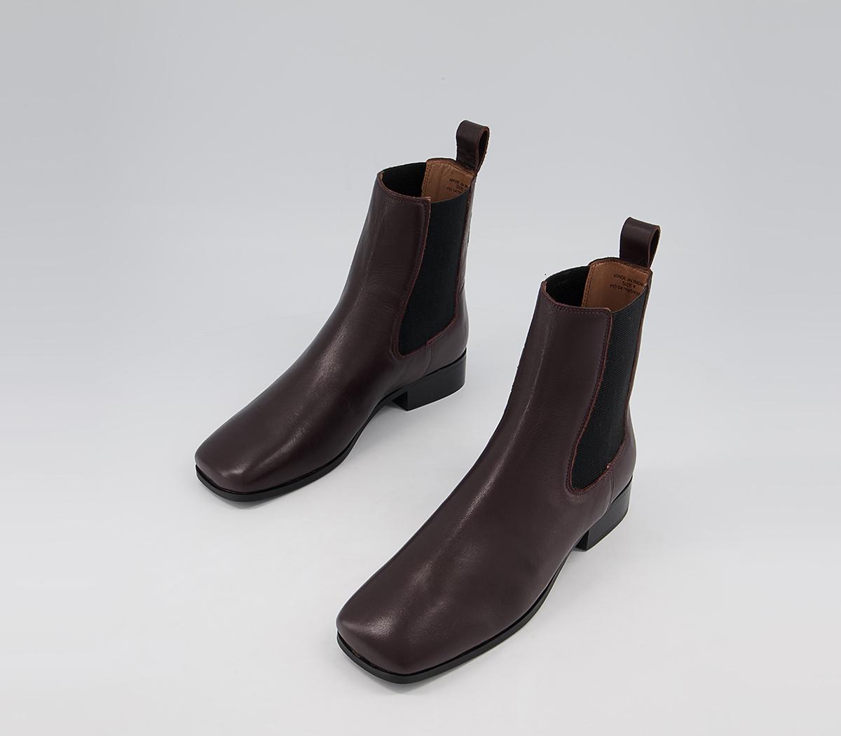 Office Angelina Square Toe Formal Chelsea Boots Office Angelina Square Toe Formal Chelsea Boots Oxblood Leather