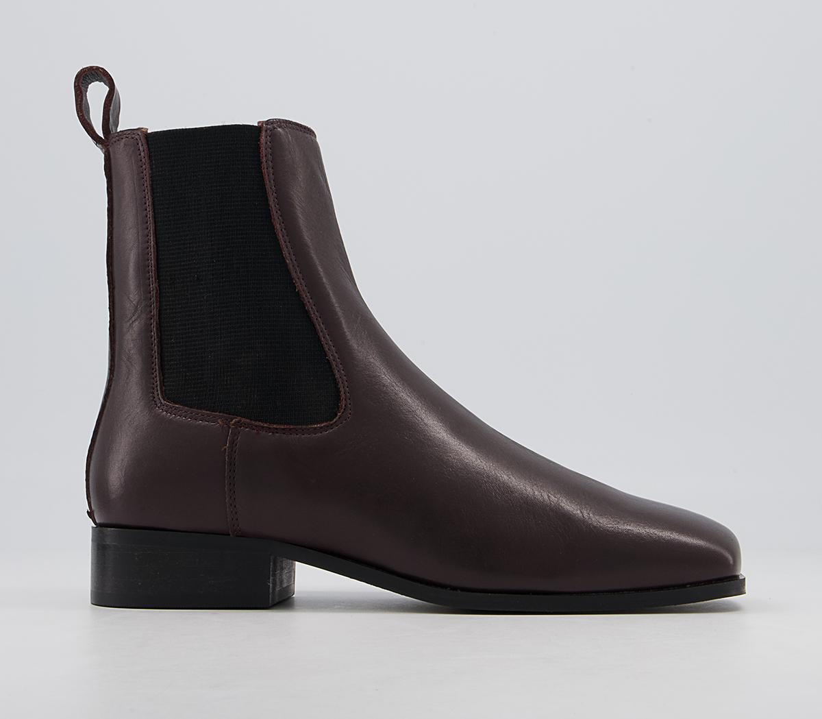 Office Angelina Square Toe Formal Chelsea Boots Office Angelina Square Toe Formal Chelsea Boots Oxblood Leather