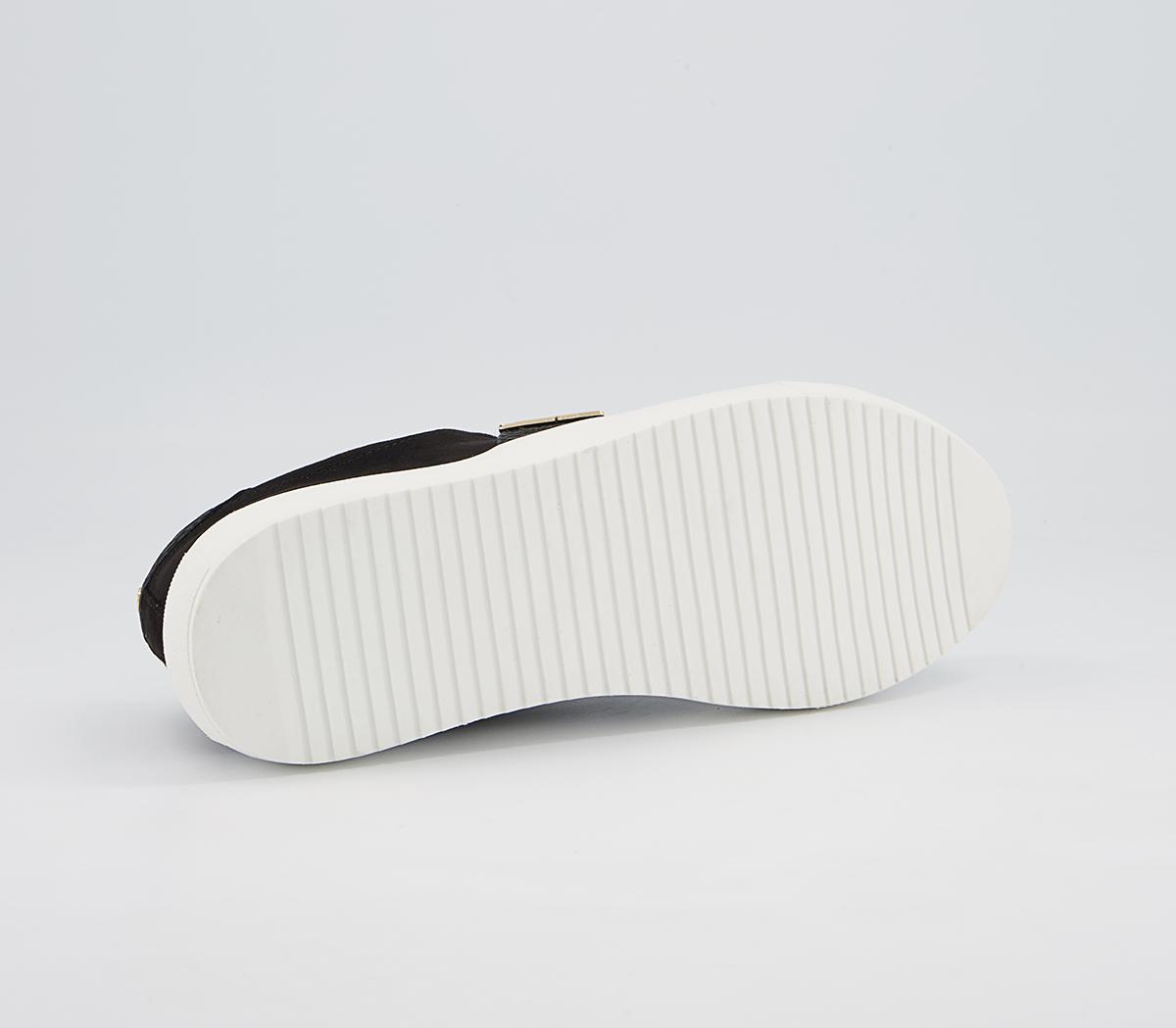 Office Faintly Double Strap Slip On Trainers Office Faintly Double Strap Slip On Trainers Black Mix