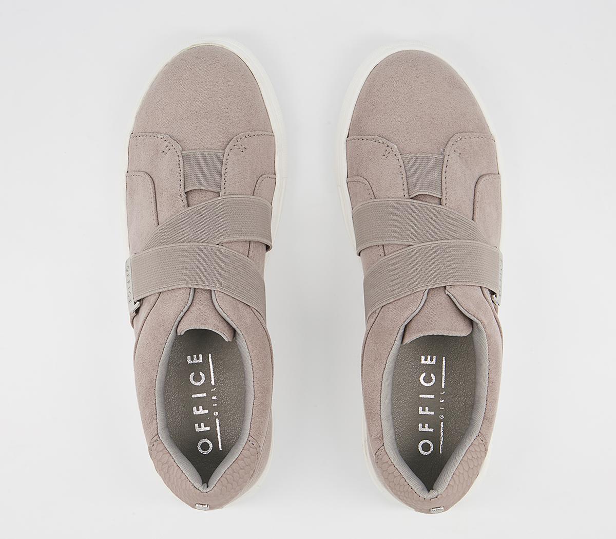 Office Faintly Double Strap Slip On Trainers Office Faintly Double Strap Slip On Trainers Mink Mix