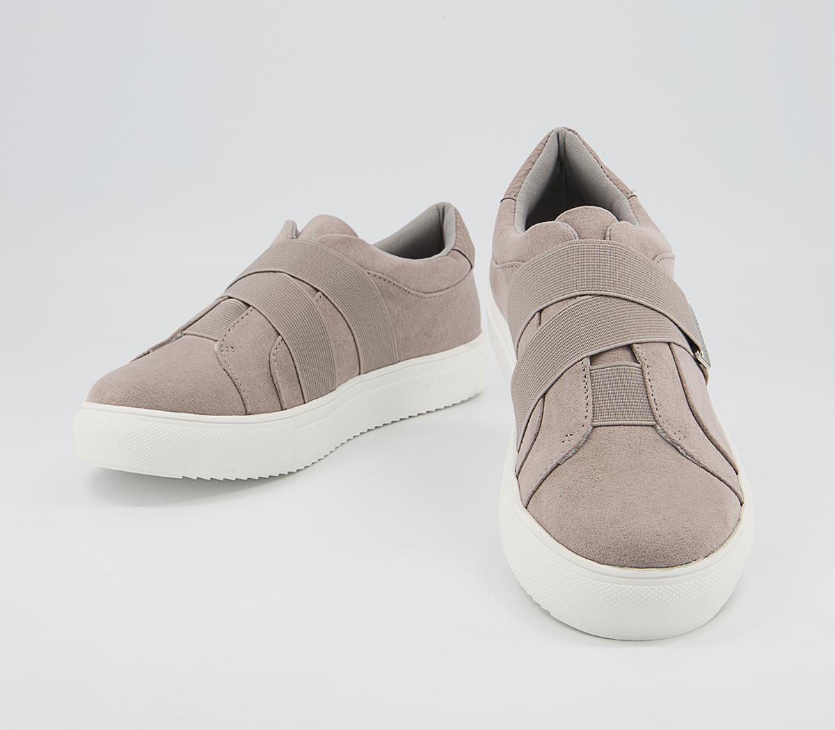 Office Faintly Double Strap Slip On Trainers Office Faintly Double Strap Slip On Trainers Mink Mix