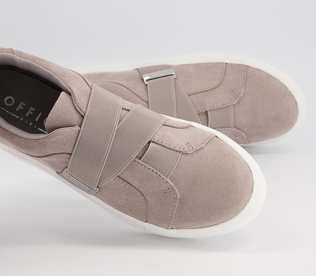 Office Faintly Double Strap Slip On Trainers Office Faintly Double Strap Slip On Trainers Mink Mix