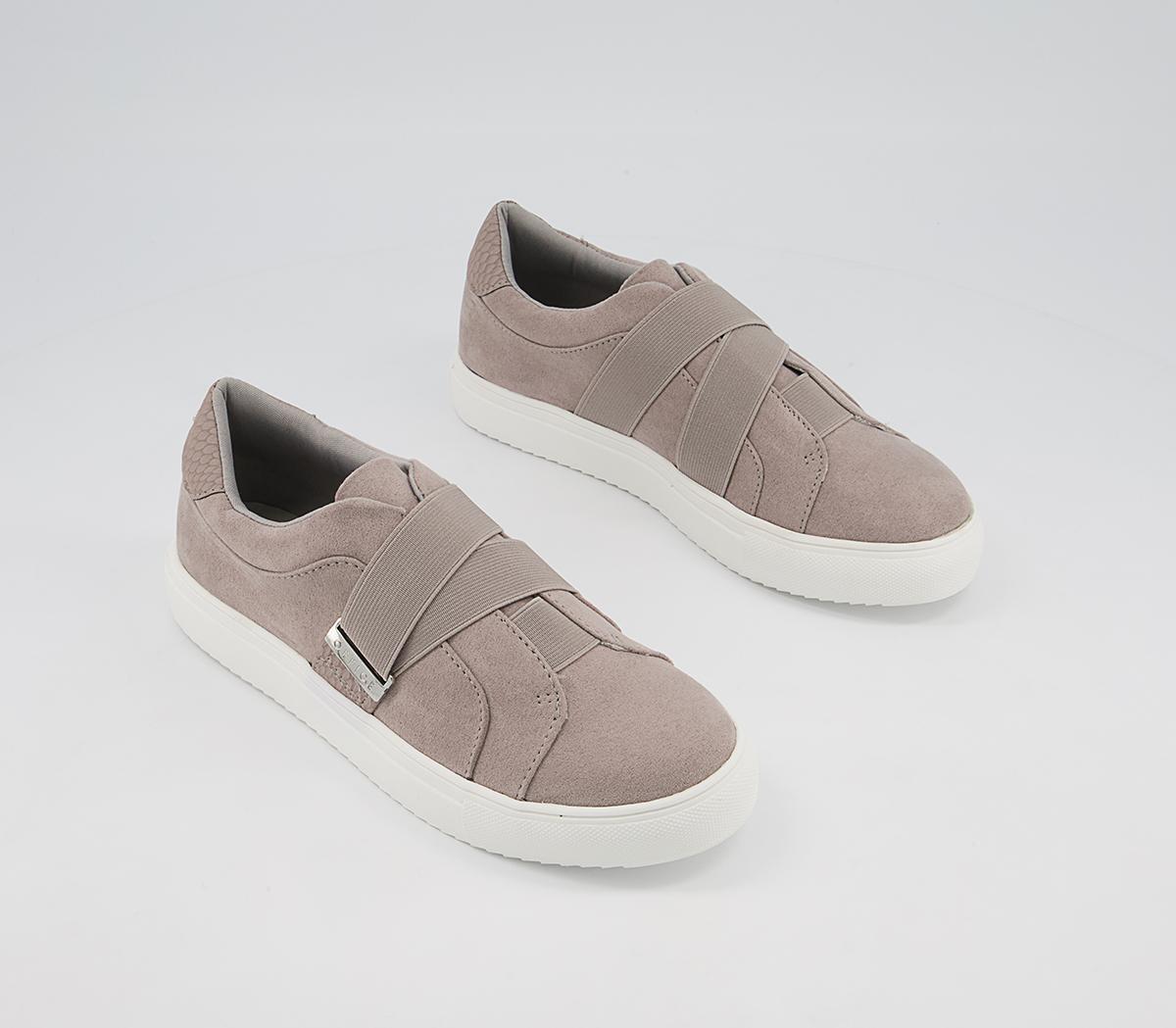 Office Faintly Double Strap Slip On Trainers Office Faintly Double Strap Slip On Trainers Mink Mix