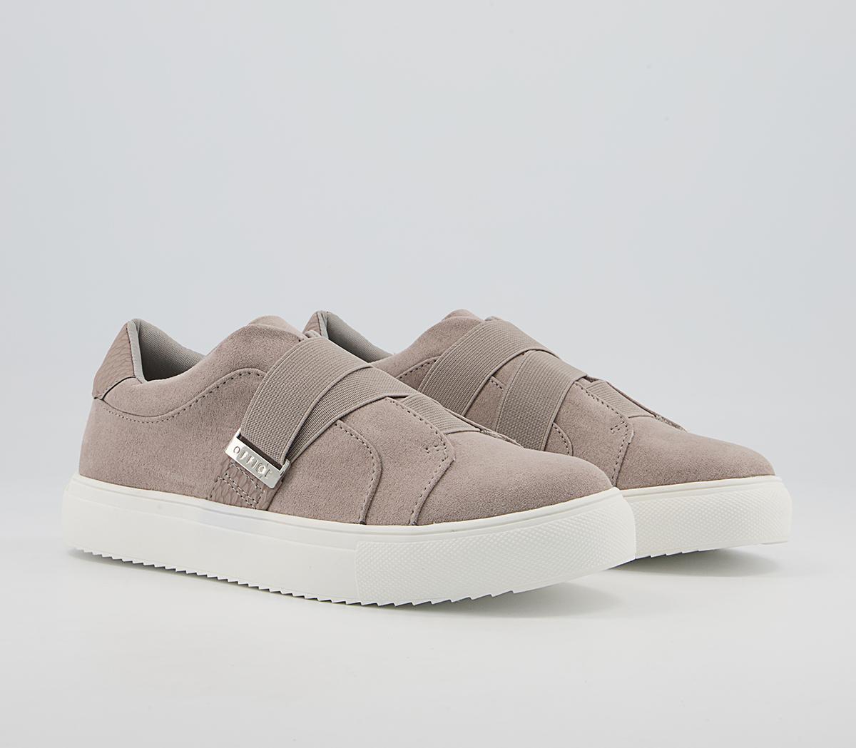 Office Faintly Double Strap Slip On Trainers Office Faintly Double Strap Slip On Trainers Mink Mix