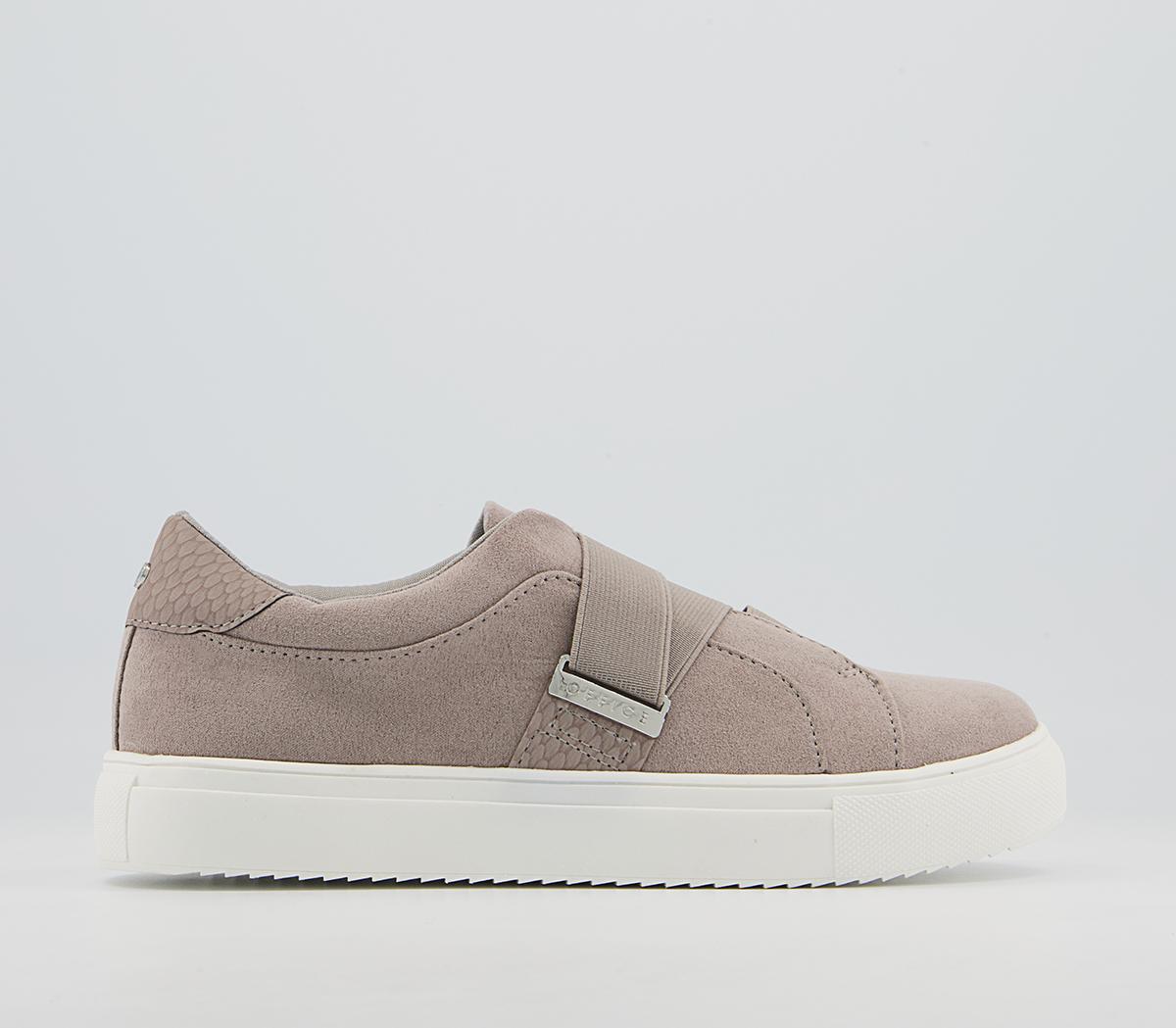 Office Faintly Double Strap Slip On Trainers Office Faintly Double Strap Slip On Trainers Mink Mix