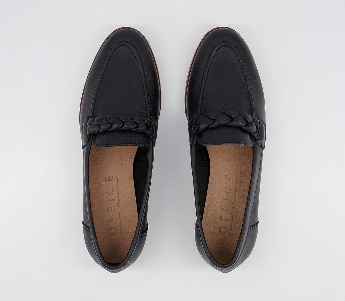Office Flourishing Plaited Loafers Office Flourishing Plaited Loafers Black Leather