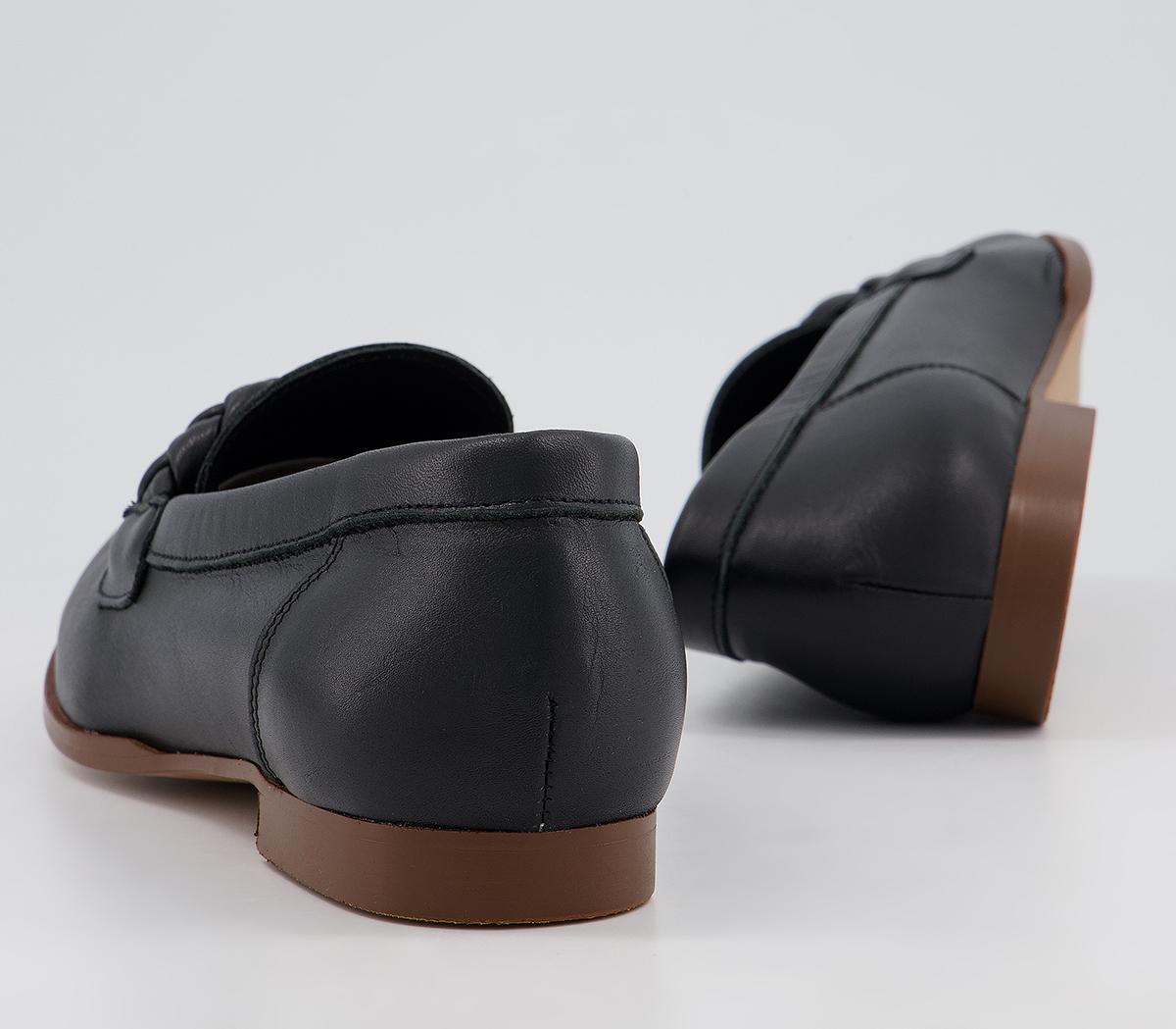 Office Flourishing Plaited Loafers Office Flourishing Plaited Loafers Black Leather