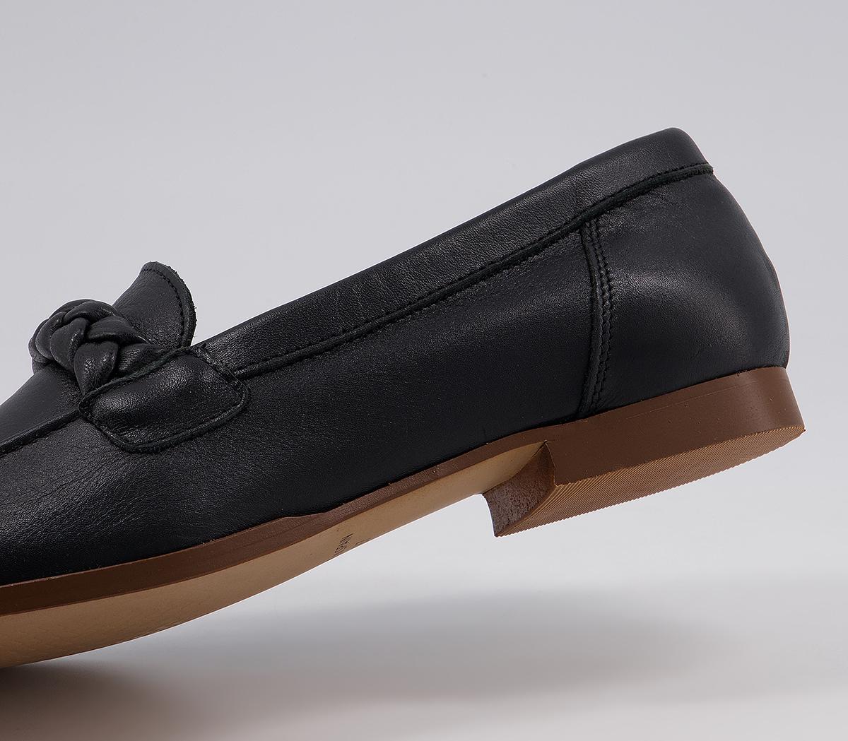 Office Flourishing Plaited Loafers Office Flourishing Plaited Loafers Black Leather