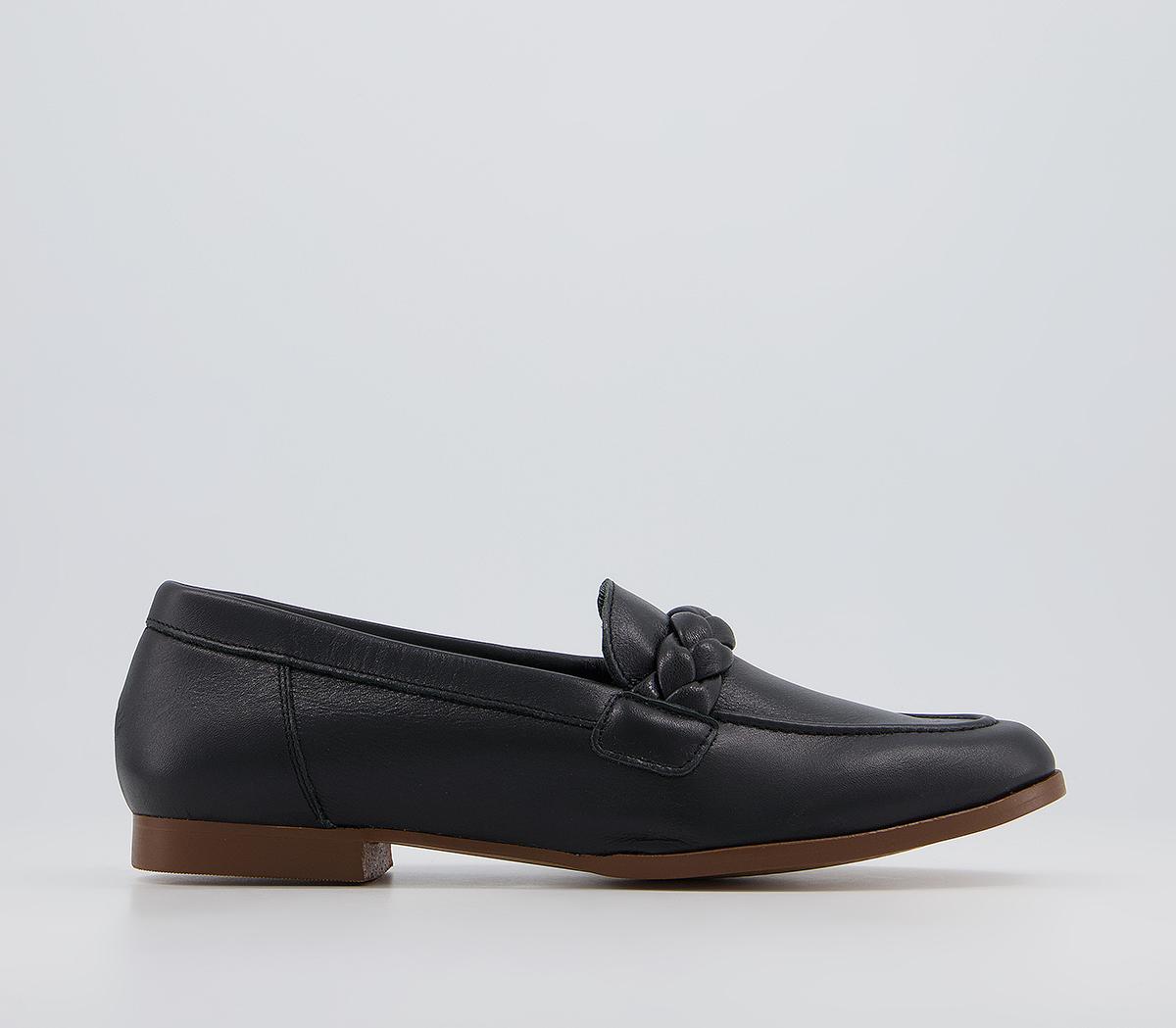 Office Flourishing Plaited Loafers Office Flourishing Plaited Loafers Black Leather