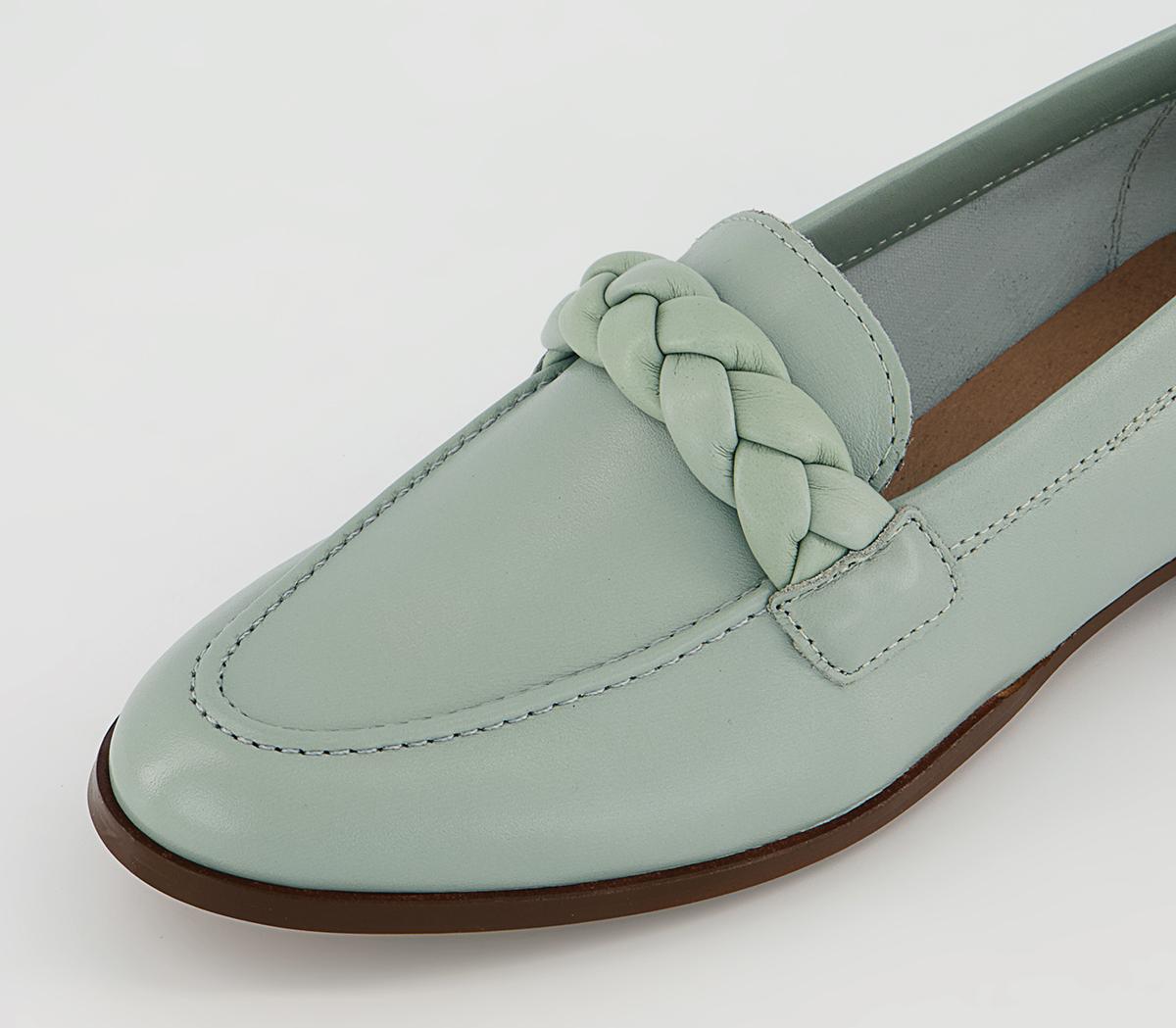 Office Flourishing Plaited Loafers Office Flourishing Plaited Loafers Sage Leather