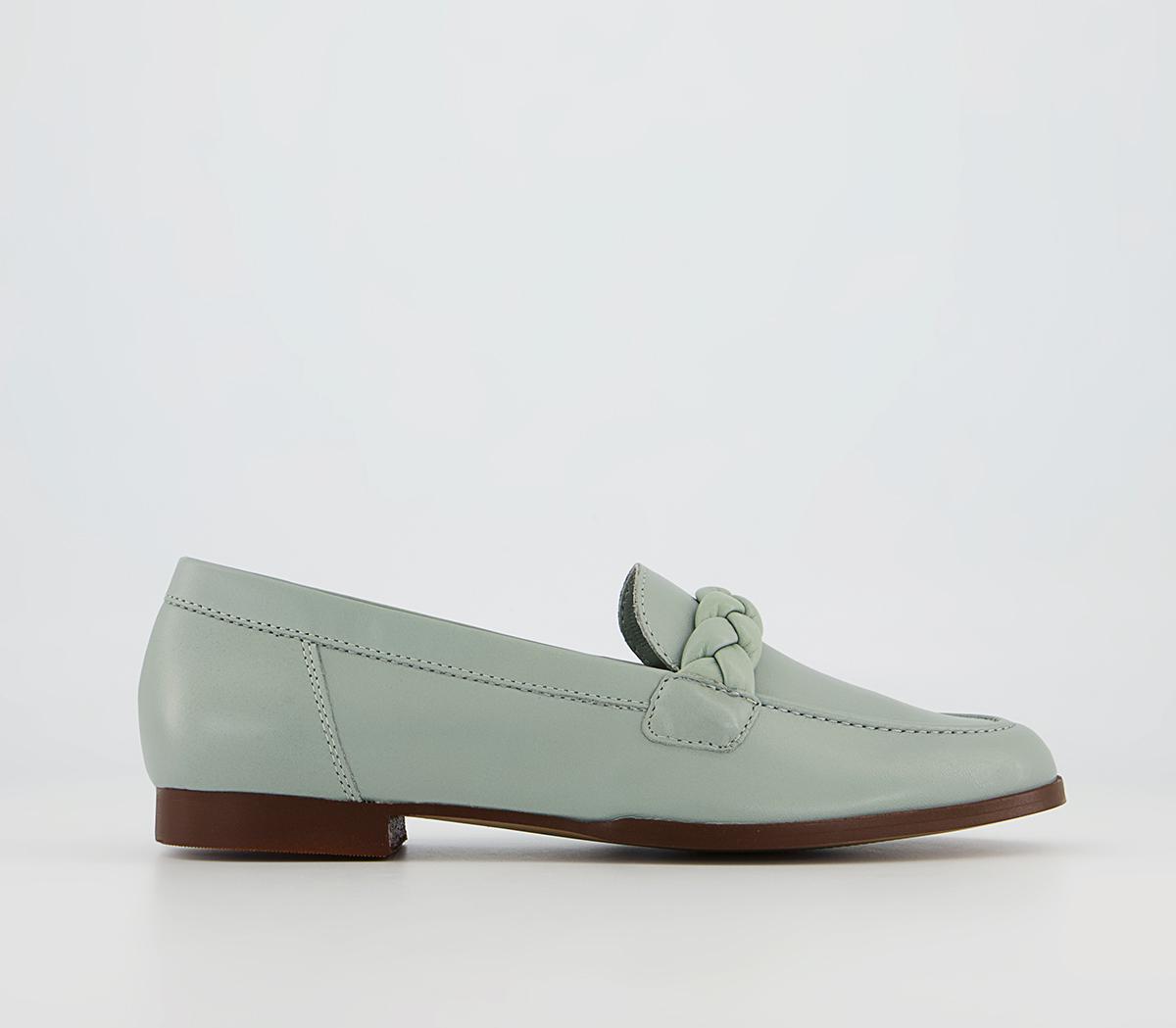 OFFICEFlourishing Plaited LoafersSage Leather