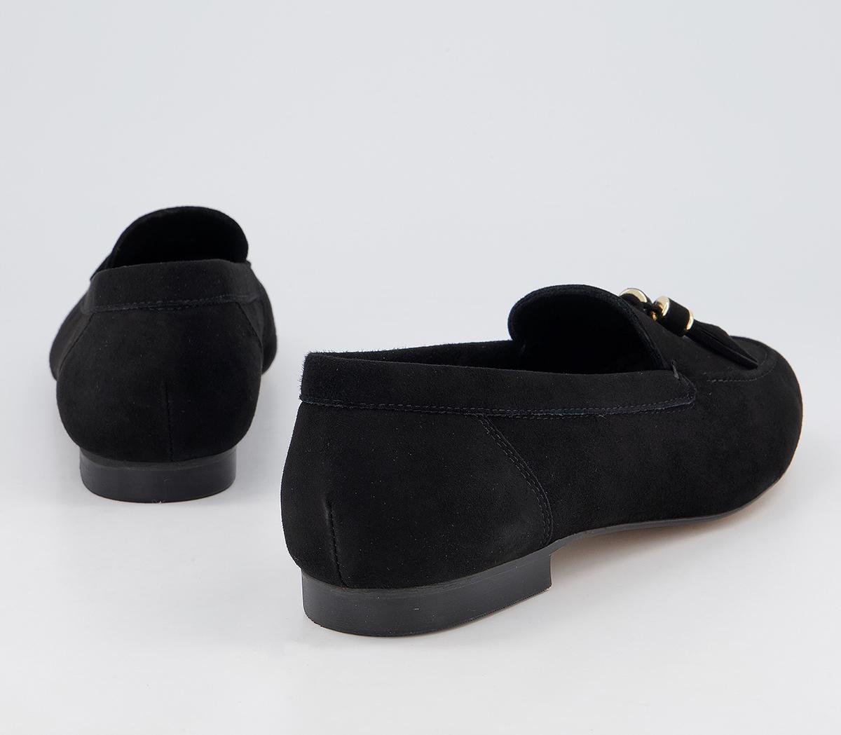 Office Flick Retro Tassel Loafers Office Flick Retro Tassel Loafers Black Suede