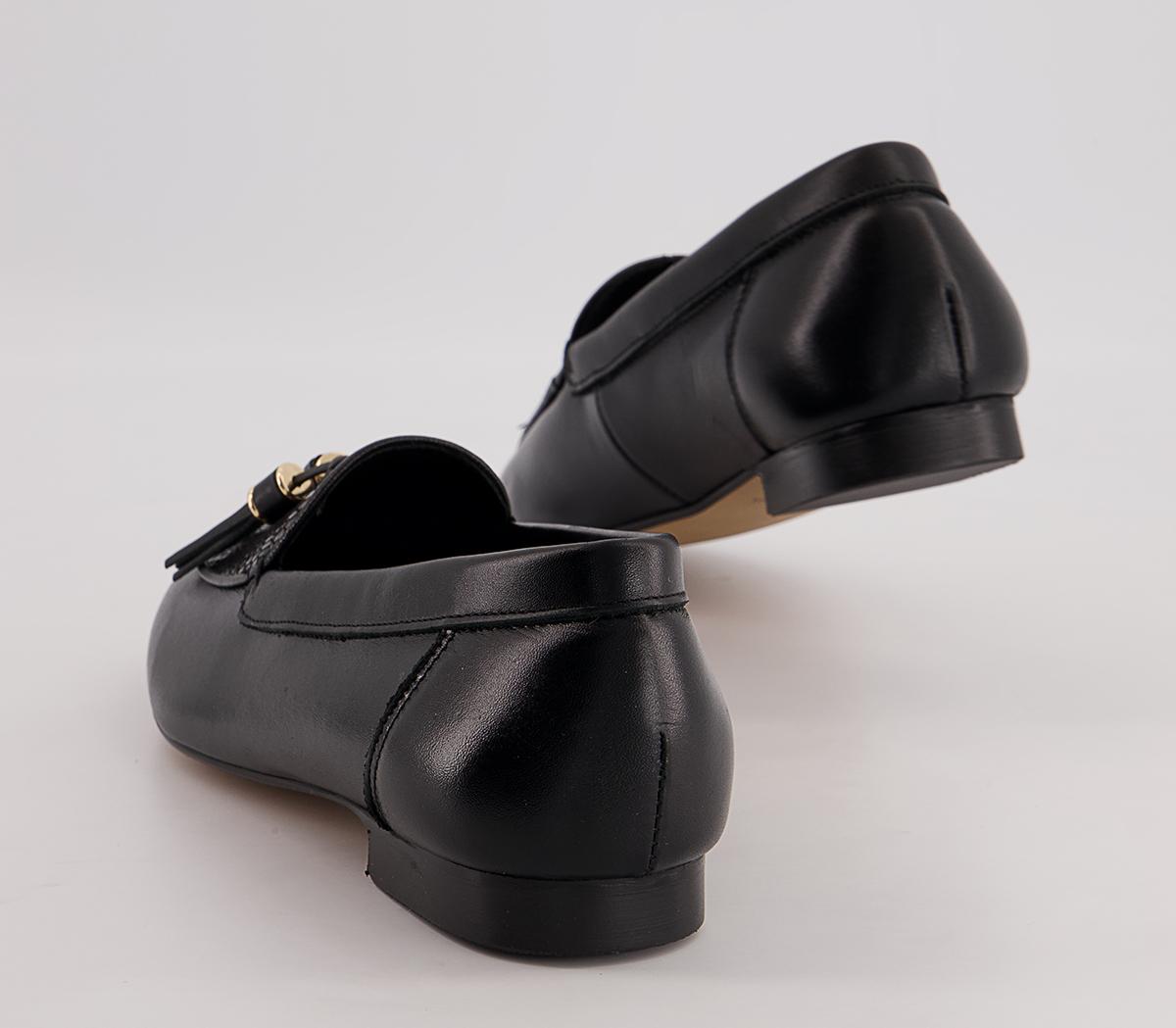Office Flick Retro Tassel Loafers Office Flick Retro Tassel Loafers Black Leather Snake Mix