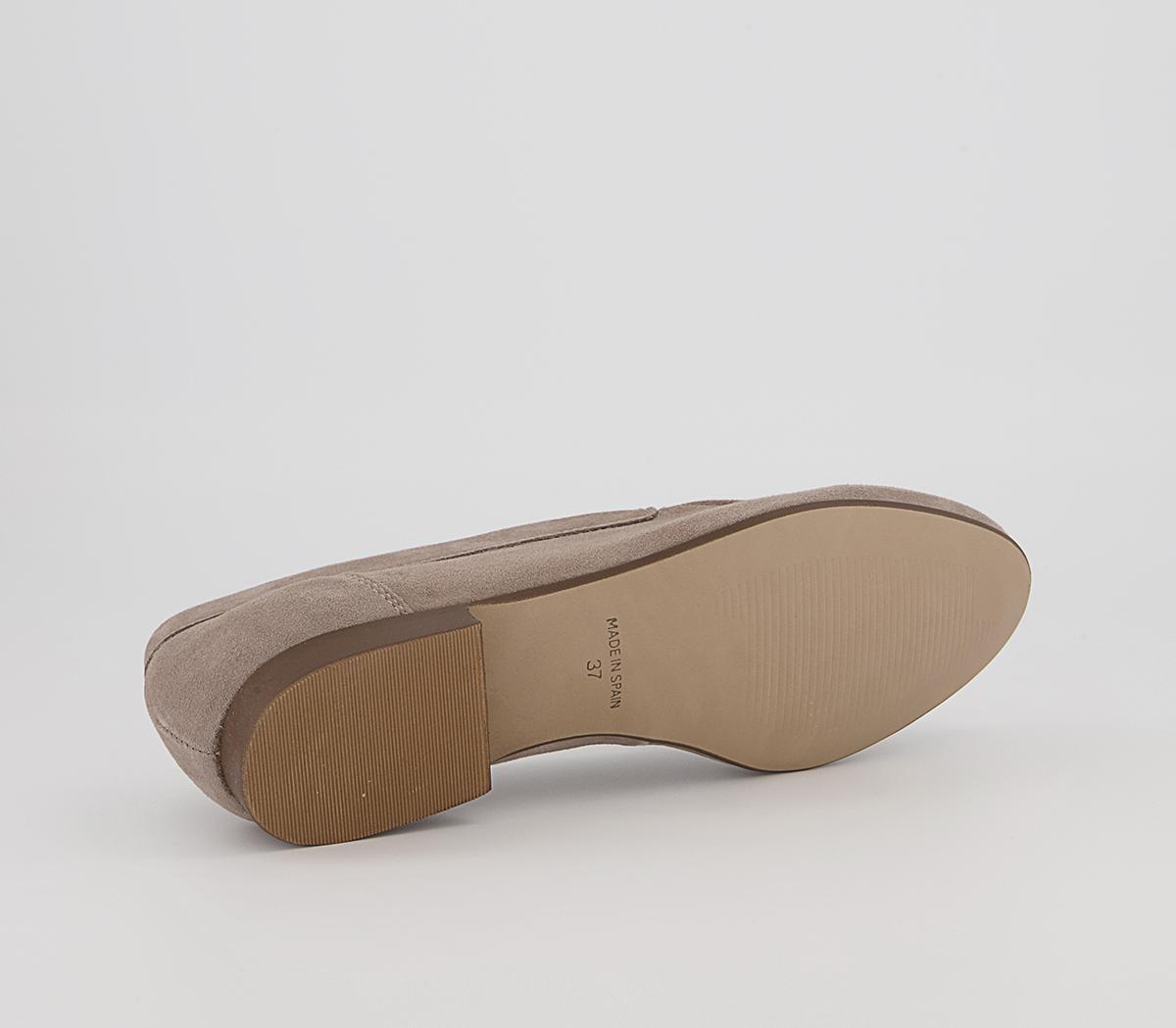 OFFICE Flick Retro Tassel Loafers OFFICE Flick Retro Tassel Loafers Taupe Suede