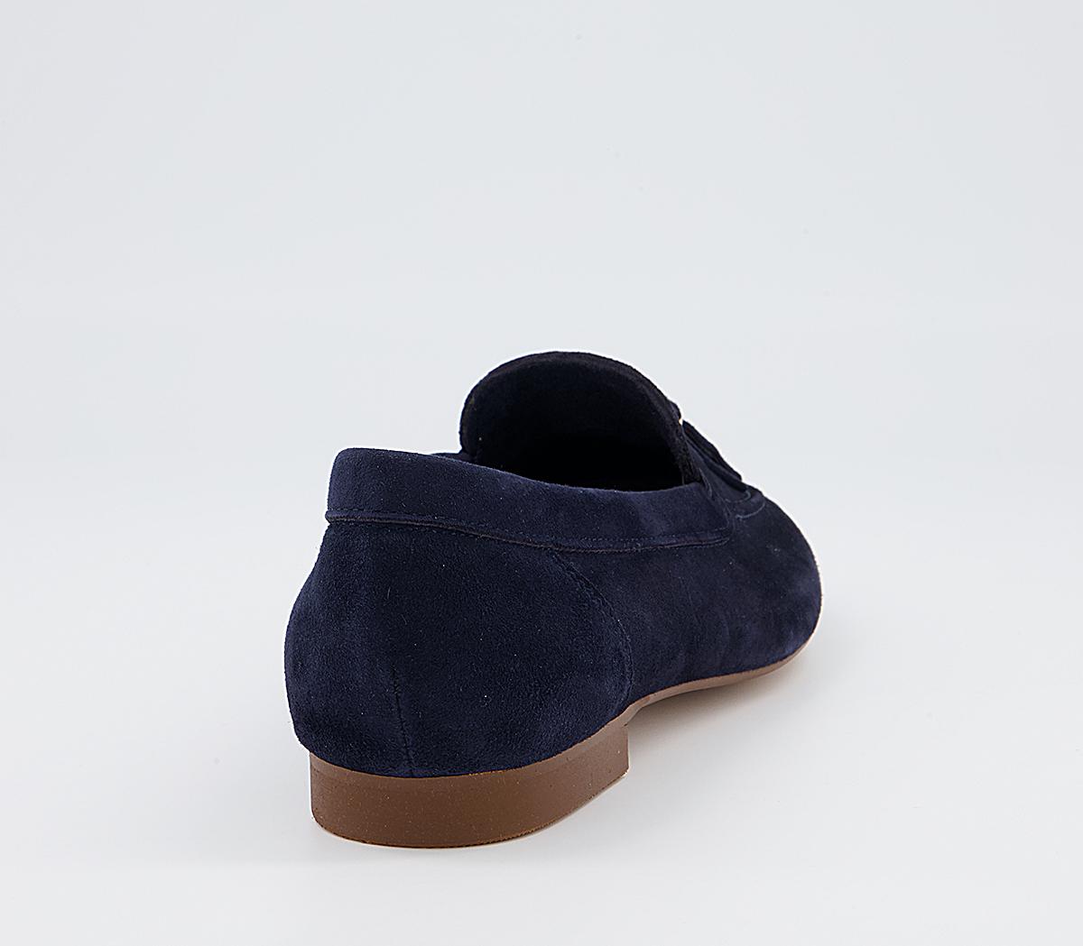 Office Flick Retro Tassel Loafers Office Flick Retro Tassel Loafers Navy Suede