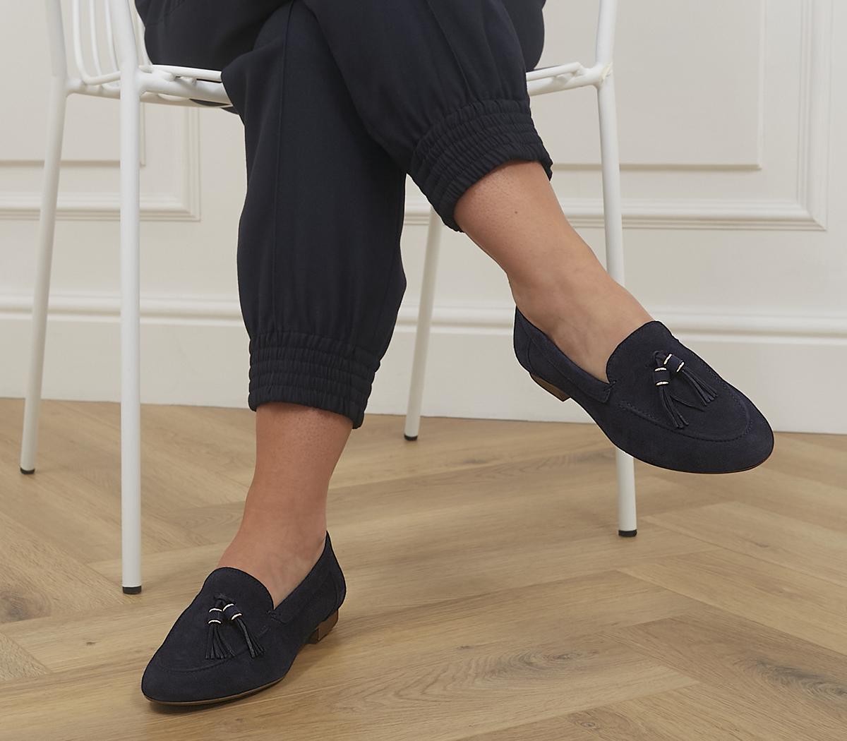 Flat navy 2025 dress shoes