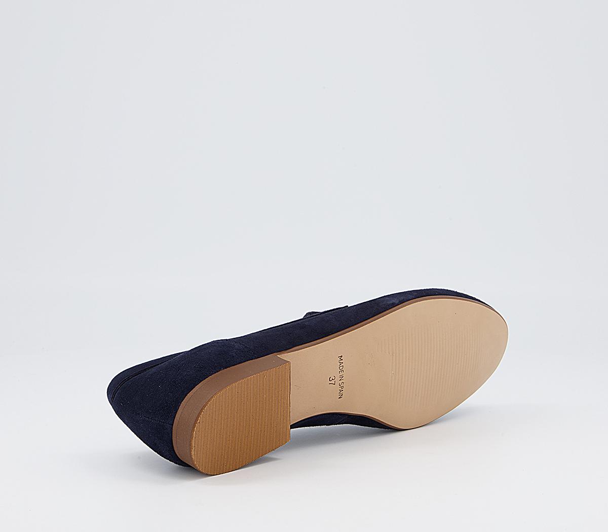 Office Flick Retro Tassel Loafers Office Flick Retro Tassel Loafers Navy Suede