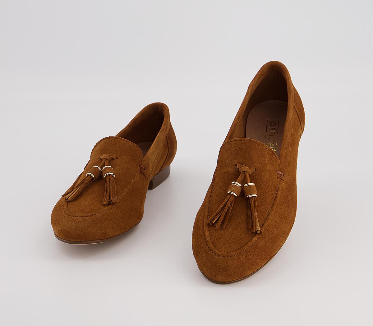Office Flick Retro Tassle Loafers Office Flick Retro Tassle Loafers Tan Suede