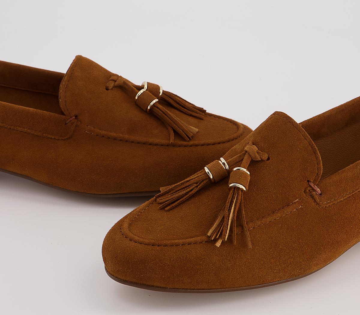 Office Flick Retro Tassle Loafers Office Flick Retro Tassle Loafers Tan Suede
