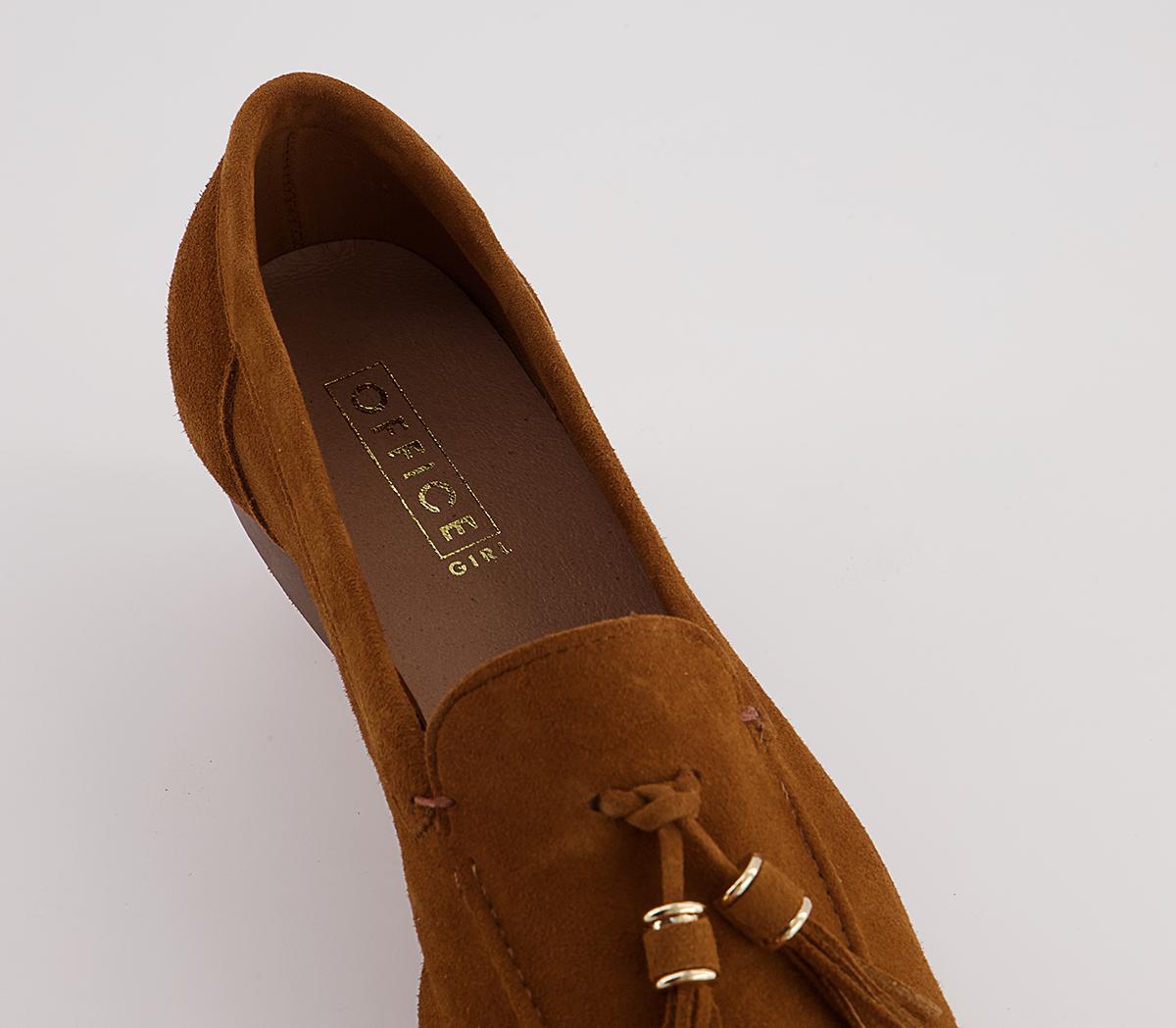 Office Flick Retro Tassle Loafers Office Flick Retro Tassle Loafers Tan Suede