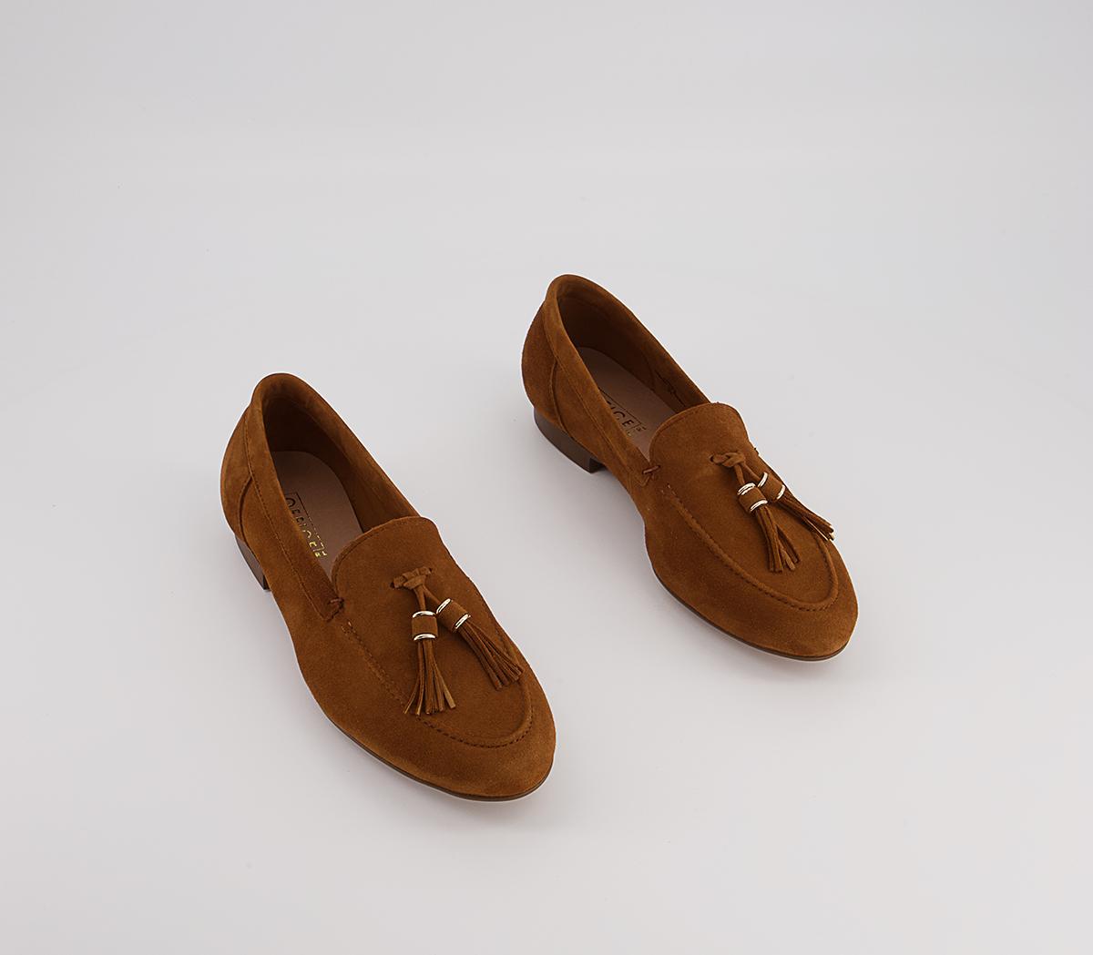 Office Flick Retro Tassle Loafers Office Flick Retro Tassle Loafers Tan Suede